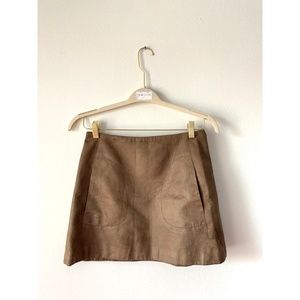 Zara Brown A-Line Skirt with pockets
